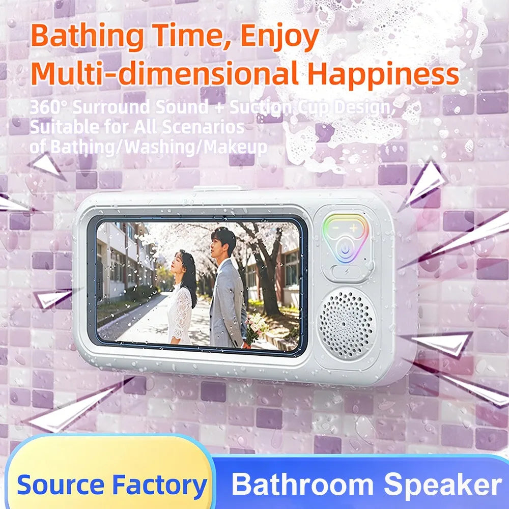 Ultimate Waterproof Bluetooth Speaker for Showers - Touch Control & Phone Holder for Unmatched Convenience!