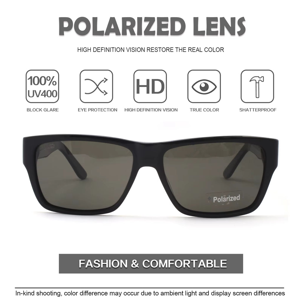 Men's Square Sports Sunglasses - Windproof Driving and Cycling Eyewear