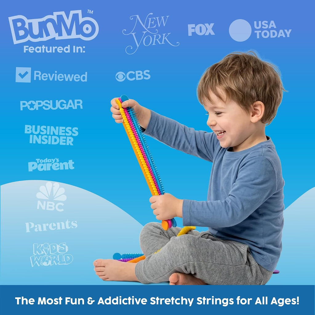 Stretchy Strings - Stimulating & Fun Fidget Toys for Kids - Hours of Fun - Non-Mouthable Toy 3+ - Super Sensory 6 Pack