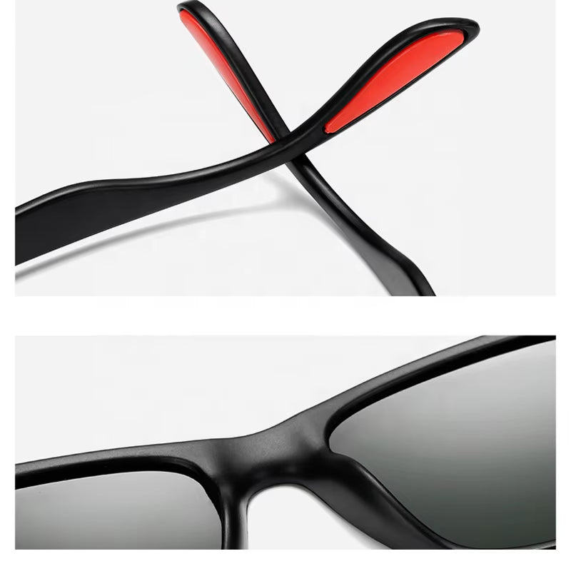 Stylish UV400 Polarized Classic Square Frame Sunglasses for Unisex Driving