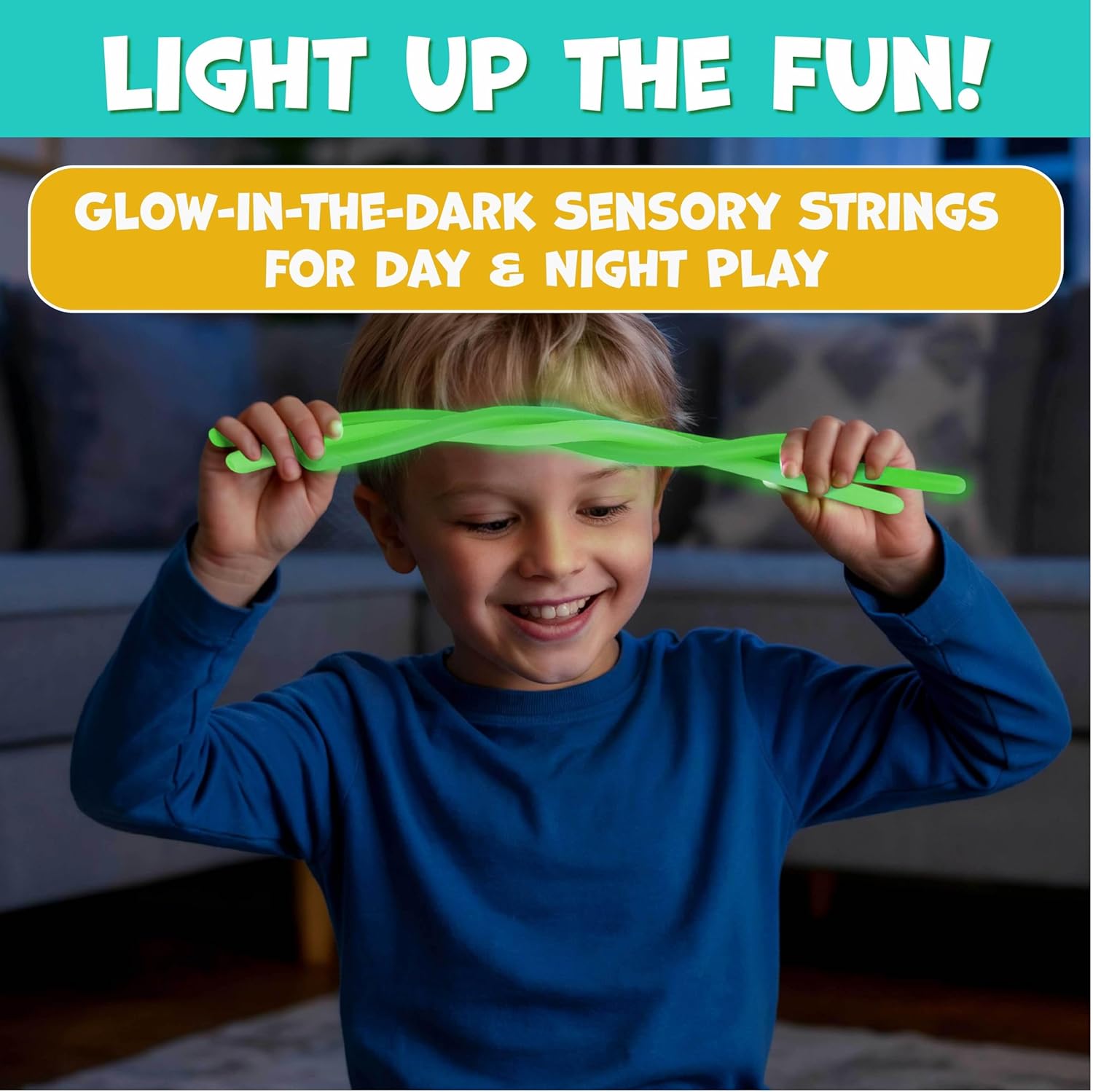 Exciting Glow in the Dark Stretchy Strings - 6 Pack of Sensory Fidget Toys for Kids 3+ - Perfect for Endless Fun and Creative Play!