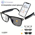 AI Interpretation Smart Glasses,160 Languages, Chat Gpt,Audio Glasses for Men and Women,Microphone and Speaker, HD Voice Calls and HIFI Music Quality,Hands-Free Calling,Color Changing Lens, Suitable for Riding,Driving,Travel,Easter Gift