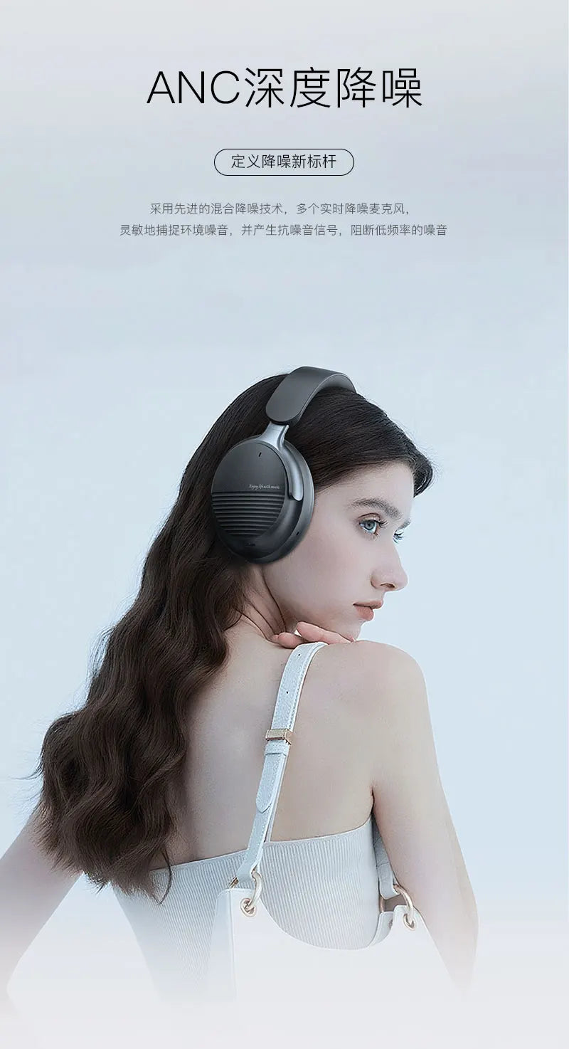 Unleash Your Sound Experience: Premium ANC Bluetooth V5.4 Wireless Over-Ear Headphones with Type-C Charging, Bass Boost, and Foldable Design - Model MS-B8