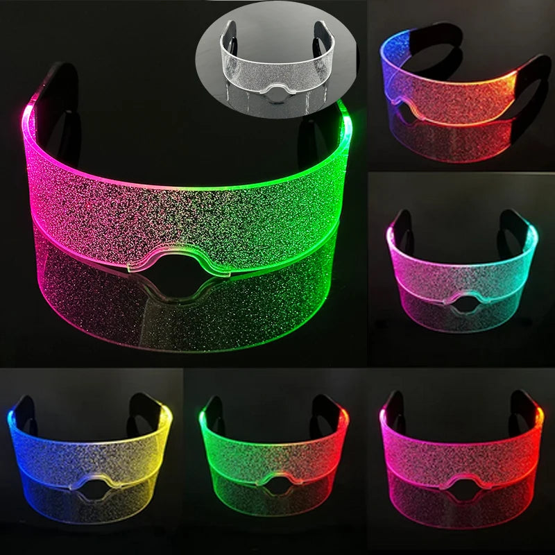 Light Up Your Festival Experience with Vibrant LED Visor Glasses for Unforgettable Style