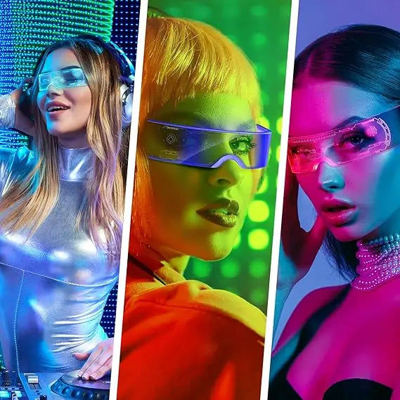 Light Up Your Festival Experience with Vibrant LED Visor Glasses for Unforgettable Style
