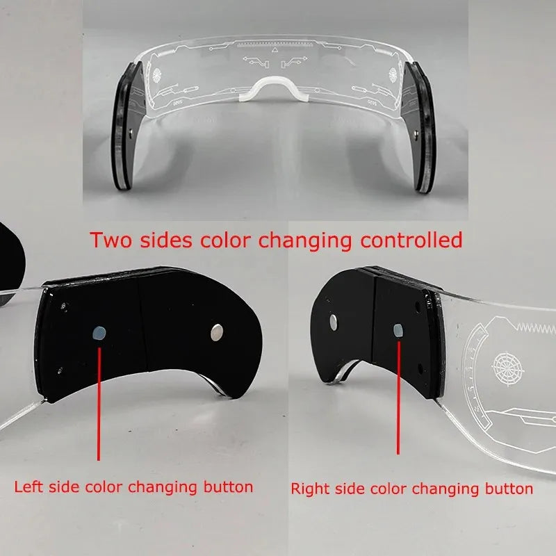 Light Up Your Festival Experience with Vibrant LED Visor Glasses for Unforgettable Style