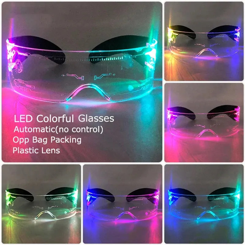 Light Up Your Festival Experience with Vibrant LED Visor Glasses for Unforgettable Style