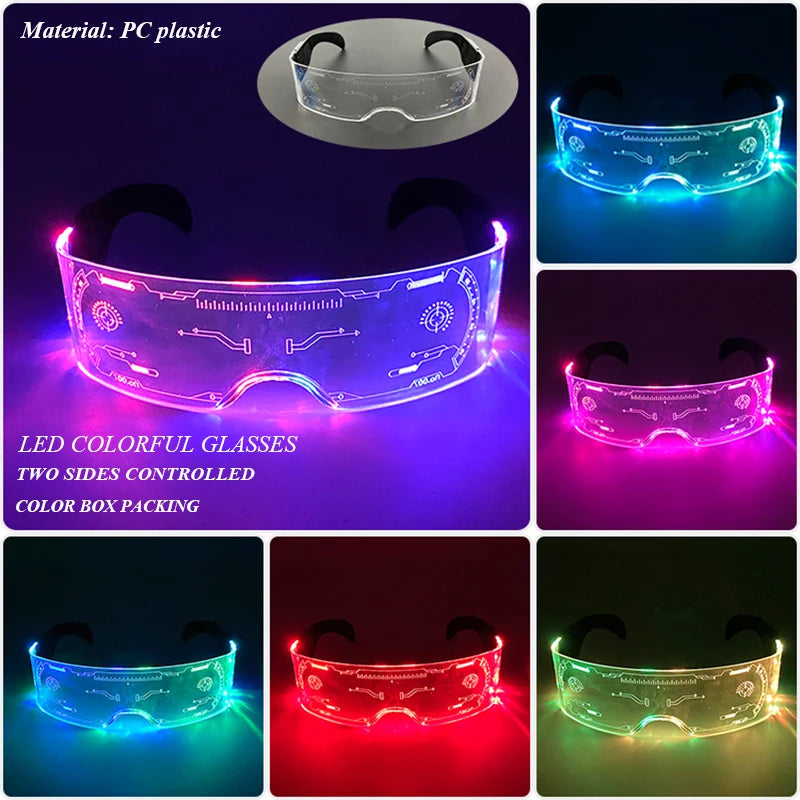 Light Up Your Festival Experience with Vibrant LED Visor Glasses for Unforgettable Style