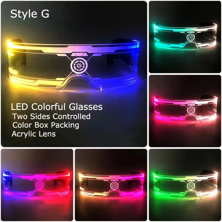 Light Up Your Festival Experience with Vibrant LED Visor Glasses for Unforgettable Style