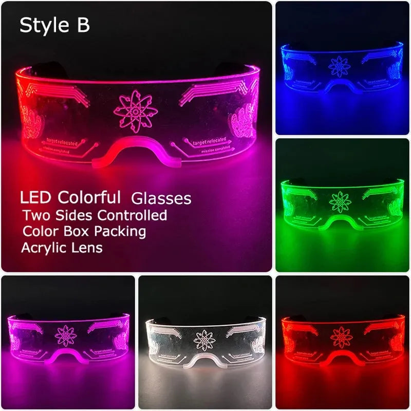 Light Up Your Festival Experience with Vibrant LED Visor Glasses for Unforgettable Style