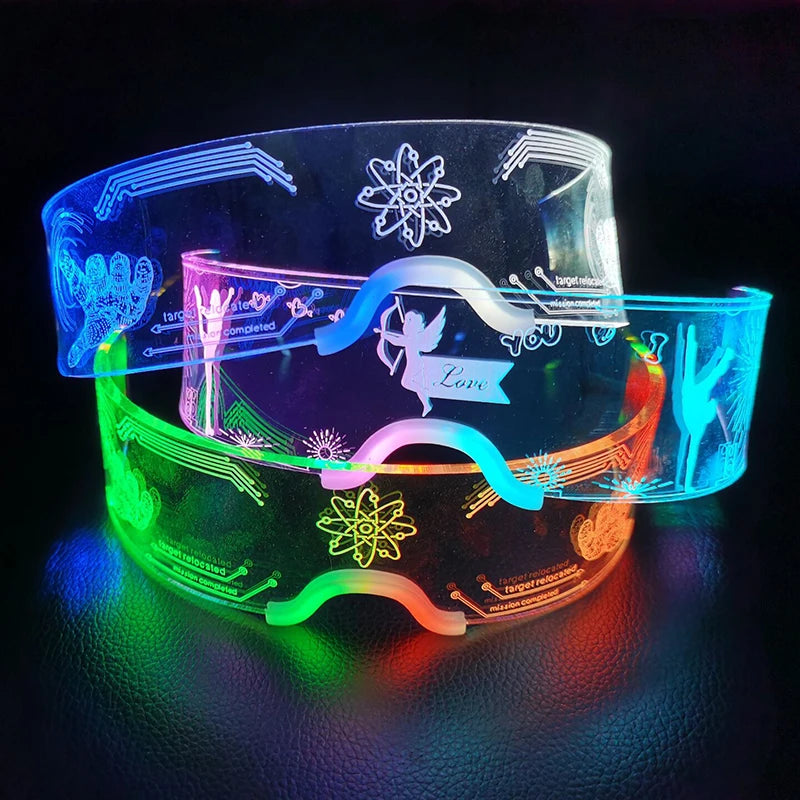 Light Up Your Festival Experience with Vibrant LED Visor Glasses for Unforgettable Style