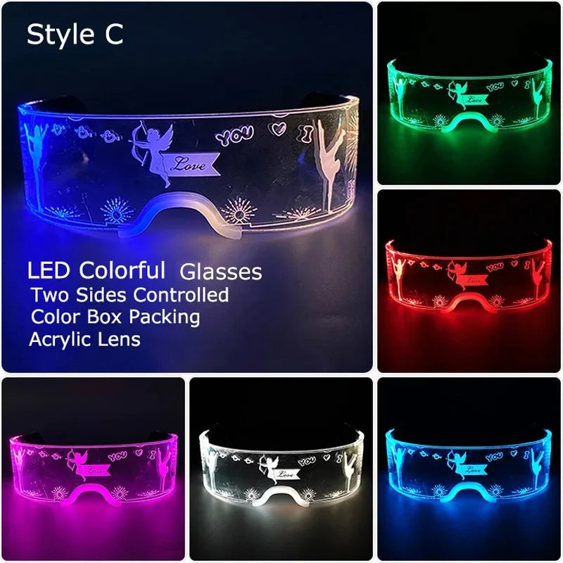 Light Up Your Festival Experience with Vibrant LED Visor Glasses for Unforgettable Style