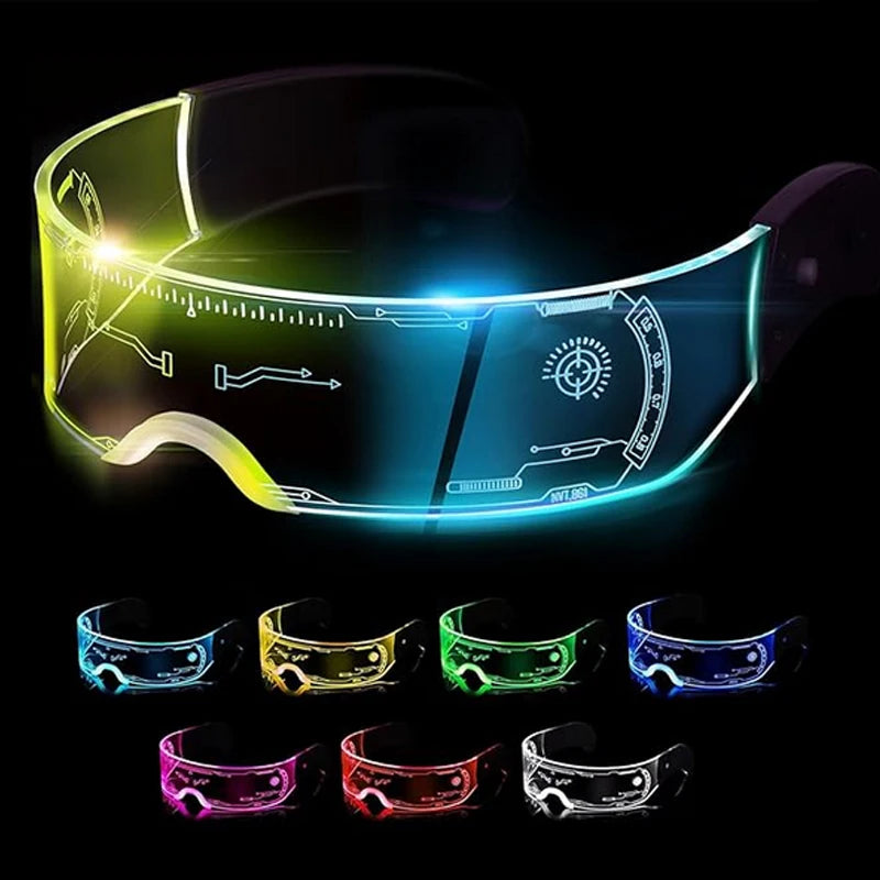 Light Up Your Festival Experience with Vibrant LED Visor Glasses for Unforgettable Style