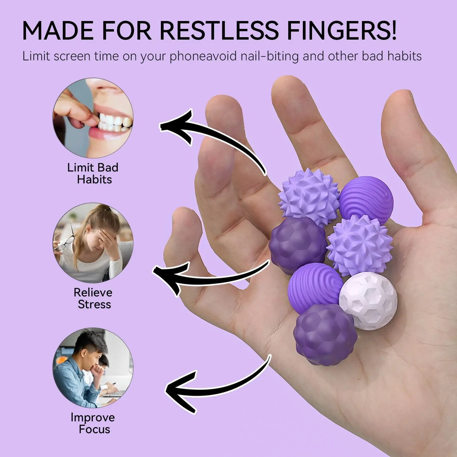 Stress-Relieving Silicone Magnetic Sensory Balls - Perfect Fidget Toy for Adults and Teens!