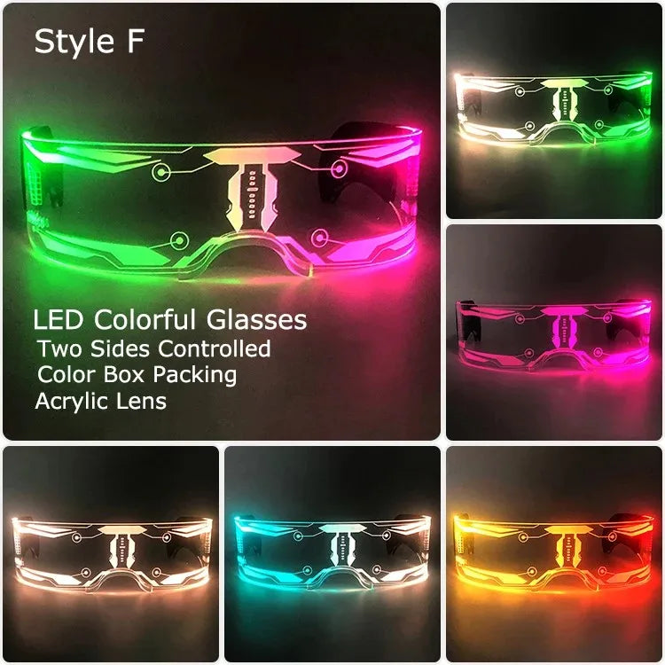 Light Up Your Festival Experience with Vibrant LED Visor Glasses for Unforgettable Style