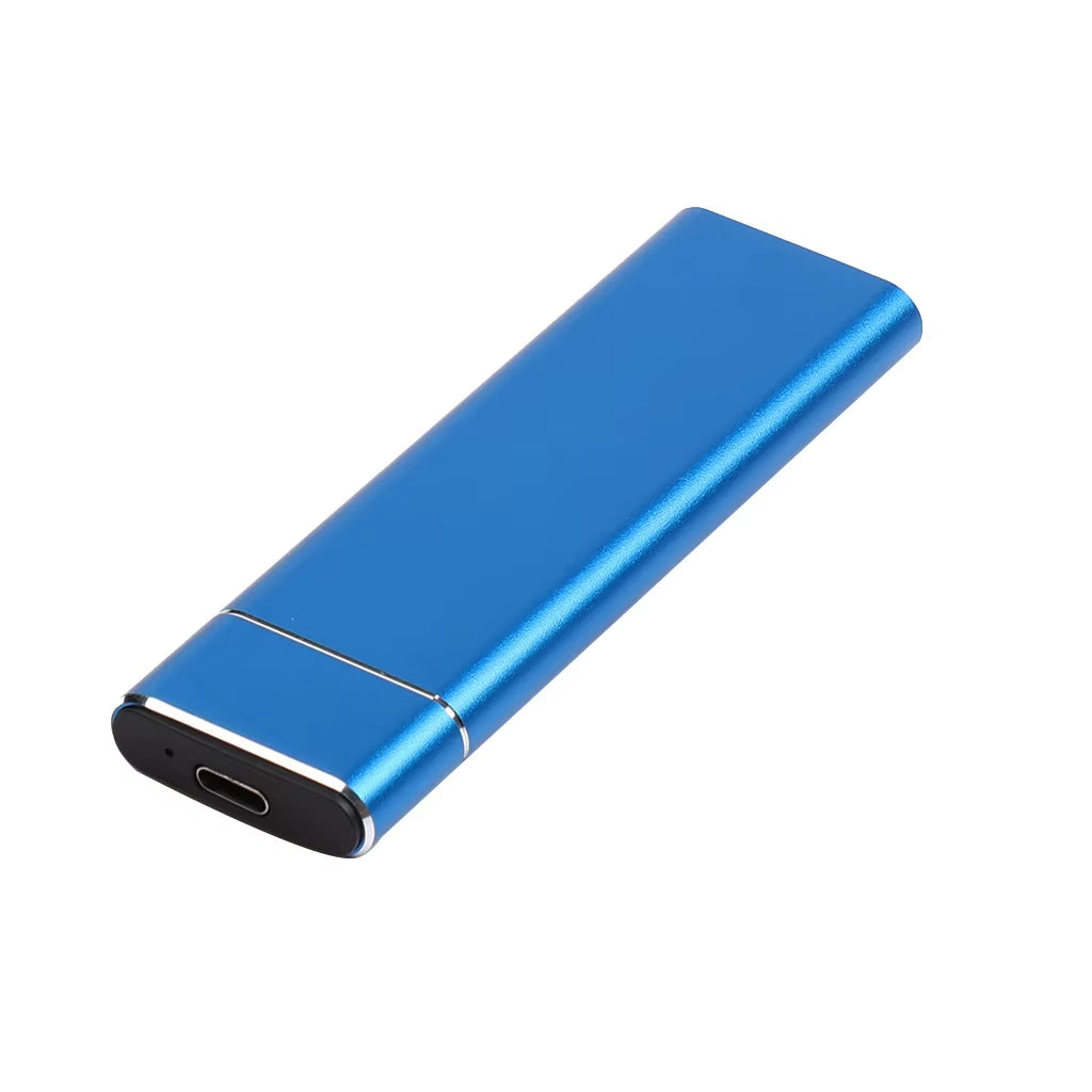 High-Speed Portable SSD – Up to 16TB External Hard Drive with USB 3.1 – Ideal for Travel and Storage in Blue, Red, and Black