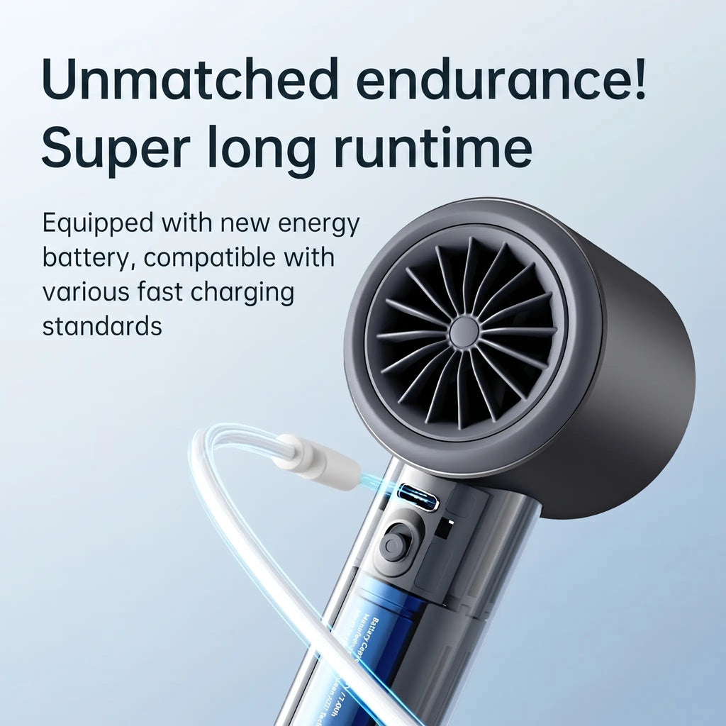 JISULIFE Portable Battery Powered Fan - 4500Mah, 100-Speed Dial, Digital Display, USB Charging, Cooling Personal Fan for Travel & Outdoor, Mens Gifts
